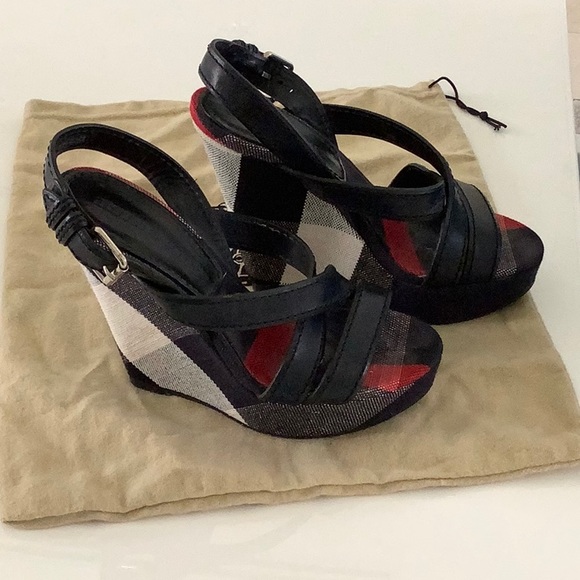 Burberry Shoes - Burberry wedges Authentic